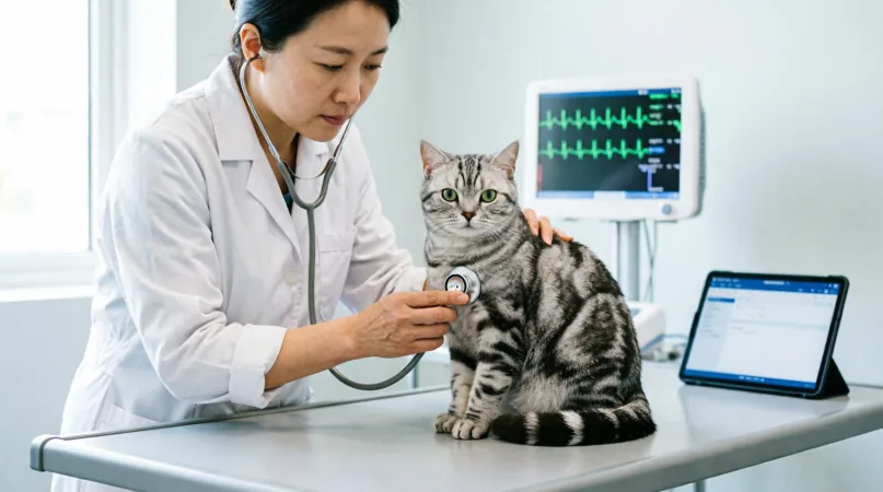 американская короткошерстная кошка Ветеринарный скрининг и превентивная кардиология