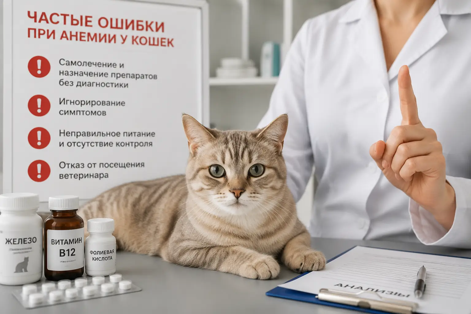 Анемия у кошки: как распознать опасное состояние и помочь питомцу Частые ошибки