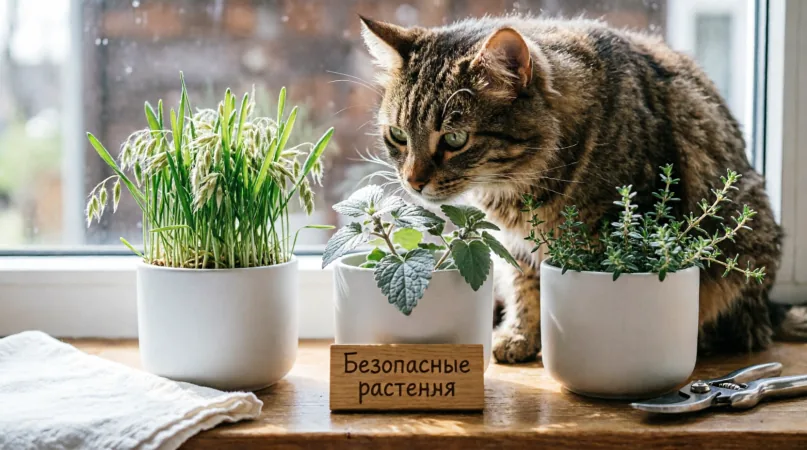 хлорофитум для кошек Альтернативы: безопасные растения для кошачьего энричмента