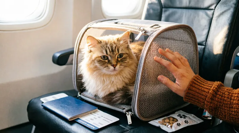 как перевозить кошку в самолете