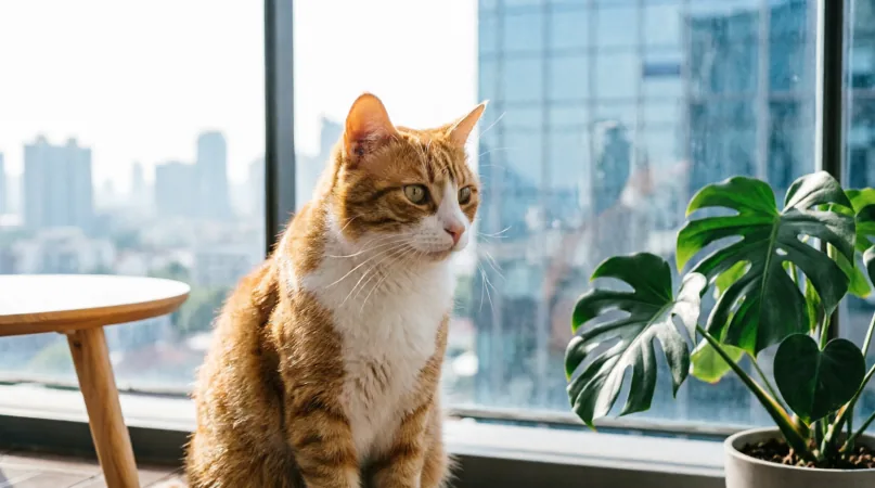 кошка на балконе