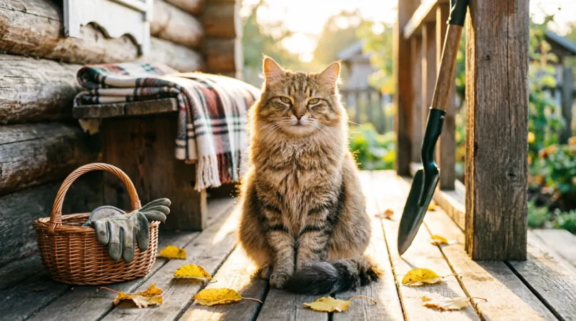 кошка на даче Заключительные рекомендации для дачного сезона