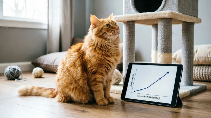 кошка не может прыгать Математическая модель нагрузки на суставы при избыточной массе