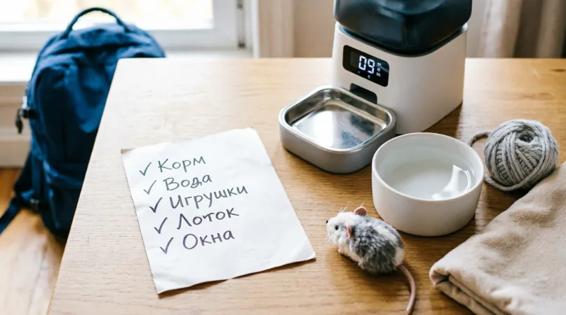 кошка одна дома Практический чек-лист перед уходом