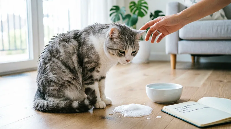 кошка рвет белой пеной Основные причины рвоты белой пеной у кошек