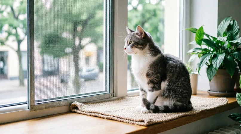кошки и окна