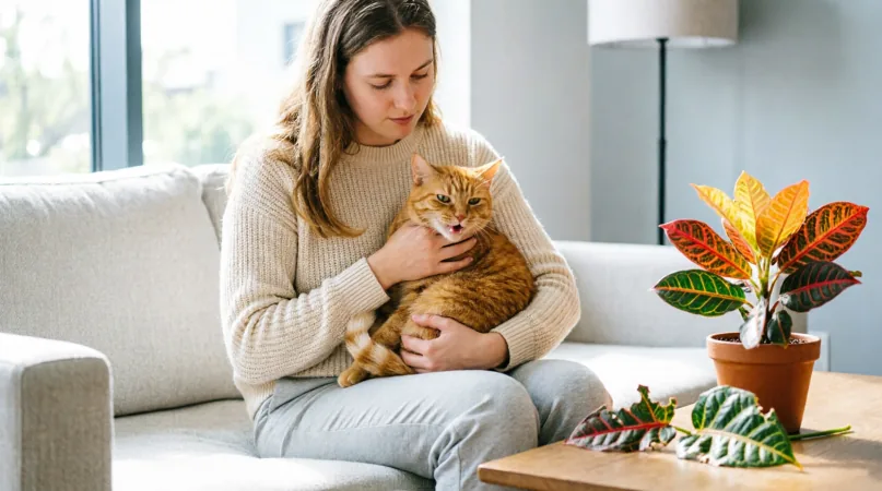 кротон для кошек Клиническая картина: как распознать отравление кодиеумом