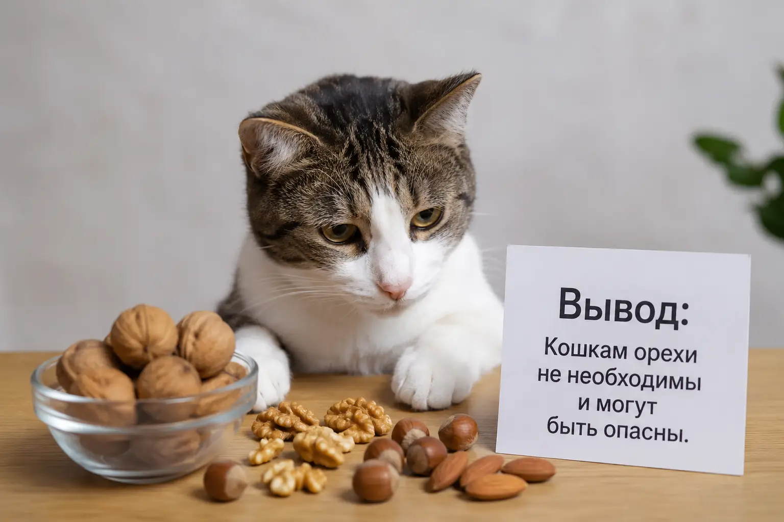 Можно ли кошкам орехи Вывод