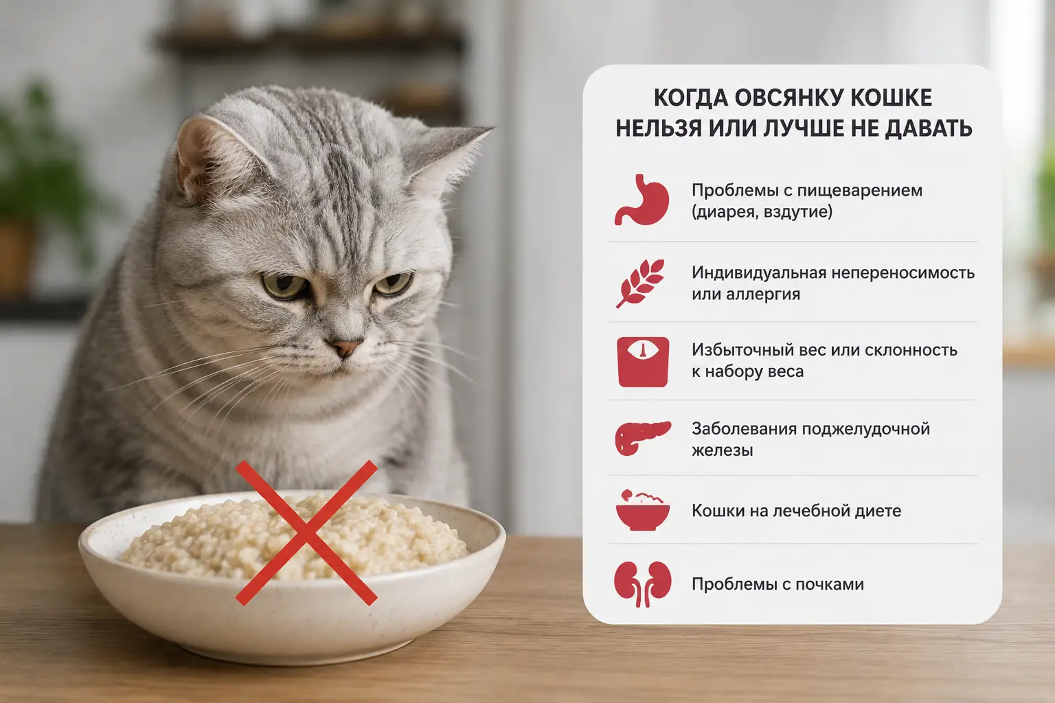 Можно ли кошкам овсянку и как давать ее безопасно Частые ошибки владельцев