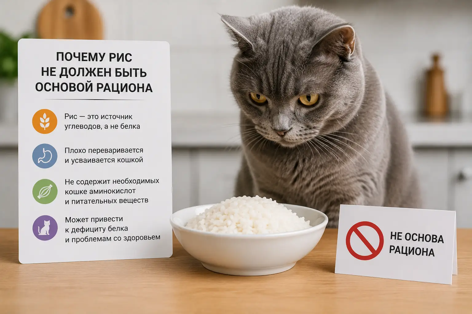 Можно ли кошкам рис Сколько риса можно кошке