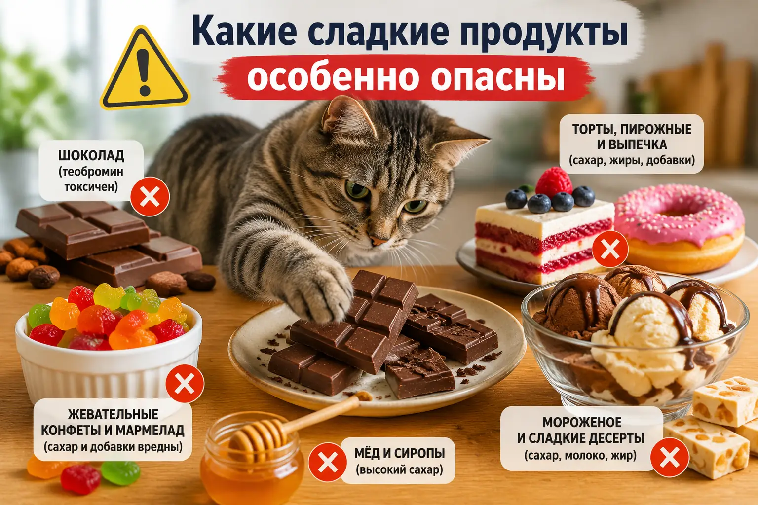 Можно ли кошкам сахар Какие сладкие продукты особенно опасны