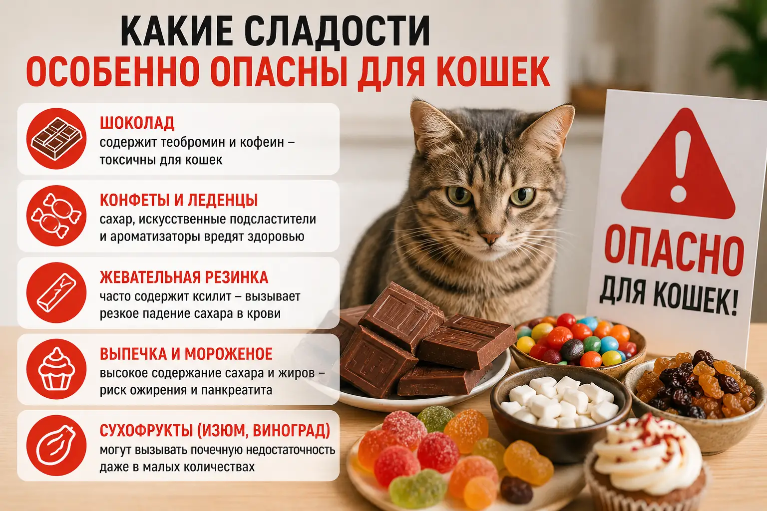 Можно ли кошкам сладкое Частые ошибки владельцев