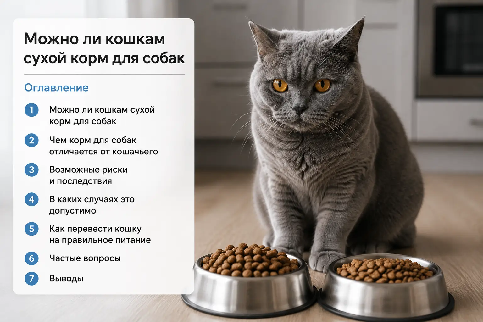 Можно ли кошкам сухой корм для собак Что делать, если кошка уже съела корм собаки