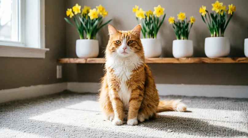 нарциссы для кошек Зеленый дом, в котором кошка чувствует себя хозяином