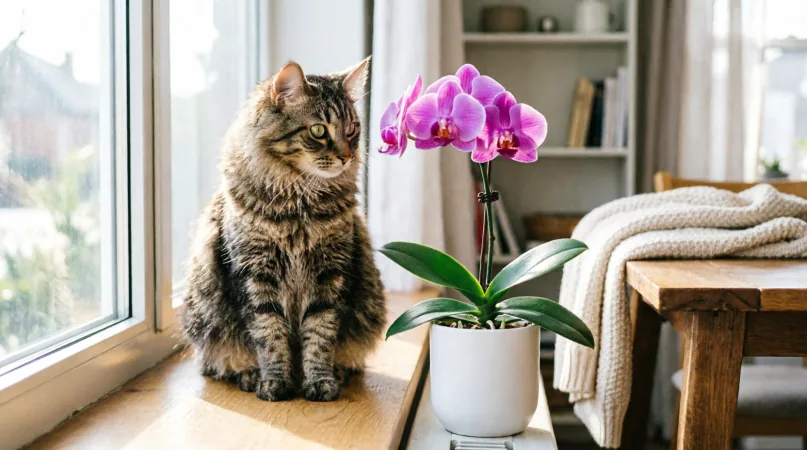 орхидея для кошек