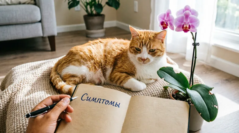 орхидея для кошек Симптоматическая диагностика: отличаем легкое расстройство от реального отравления