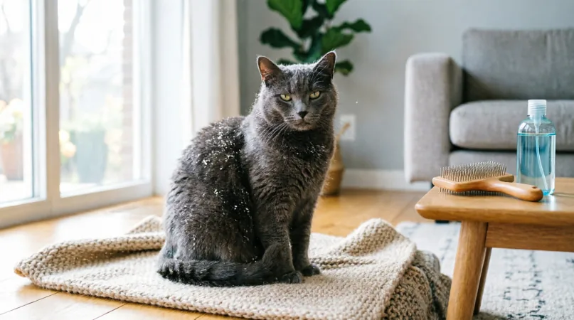 перхоть у кошки