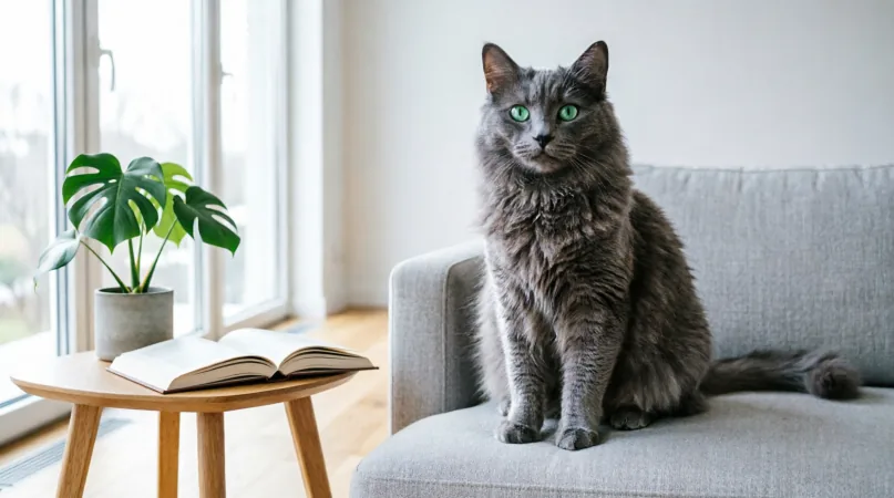 русская голубая кошка