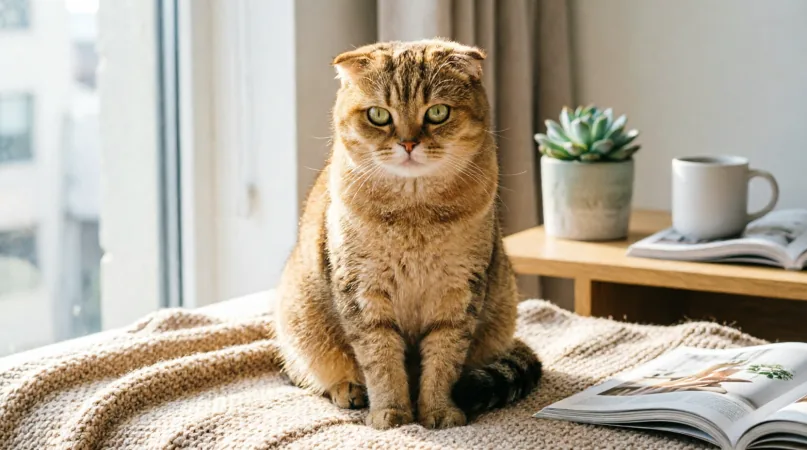 шотландская прямоухая кошка