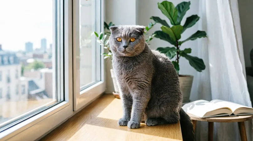 шотландская прямоухая кошка Этологический портрет и адаптивность